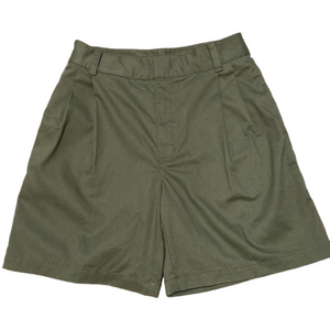 NWT Tna Aritzia olive green high waisted pleated shorts sz 2
